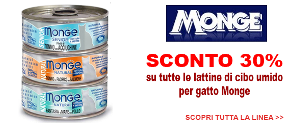 Crocchette Brit gatto e cibo umido Monge gatto con sconti fino al 30%