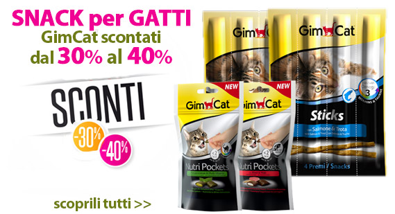 Snack per gatti scontati del 30-40-50%